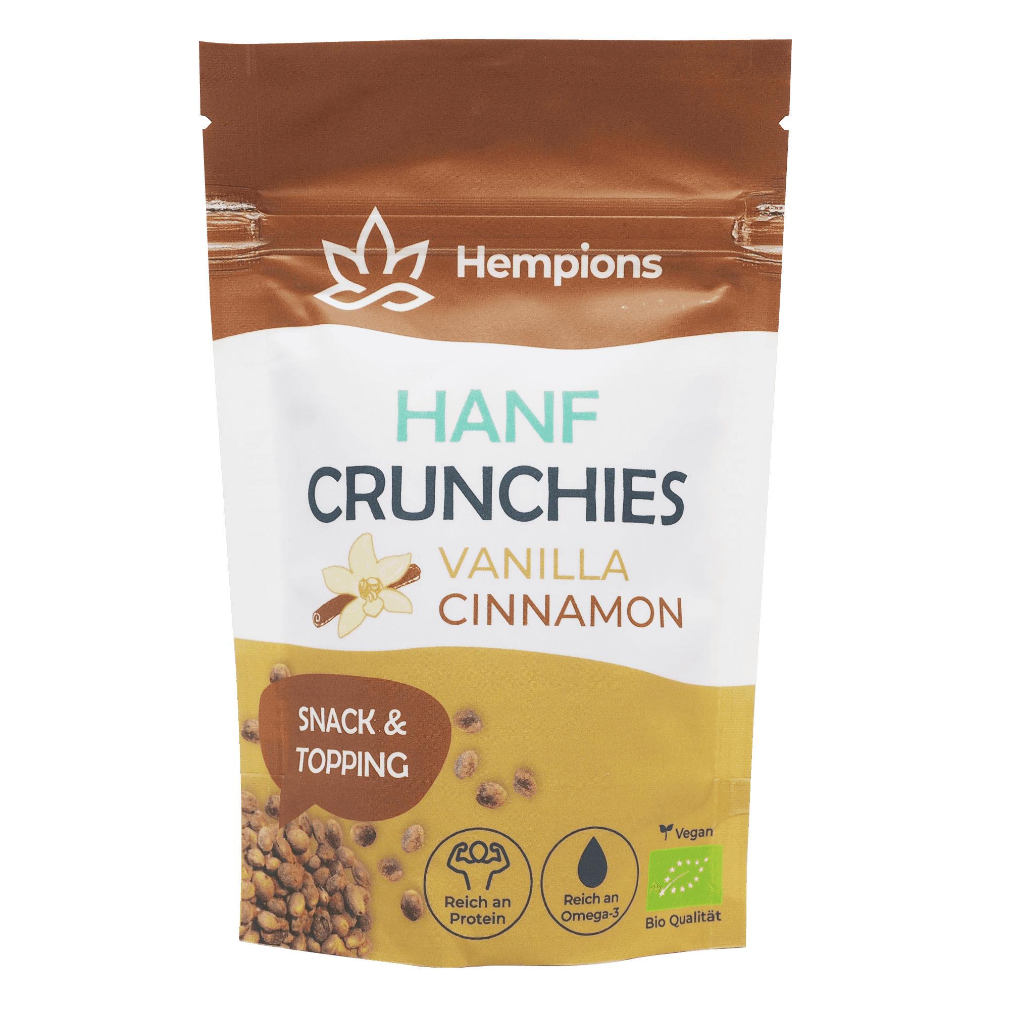 Jetzt ansehen Bio Hanf Crunchies Vanilla Cinnamon - 50g