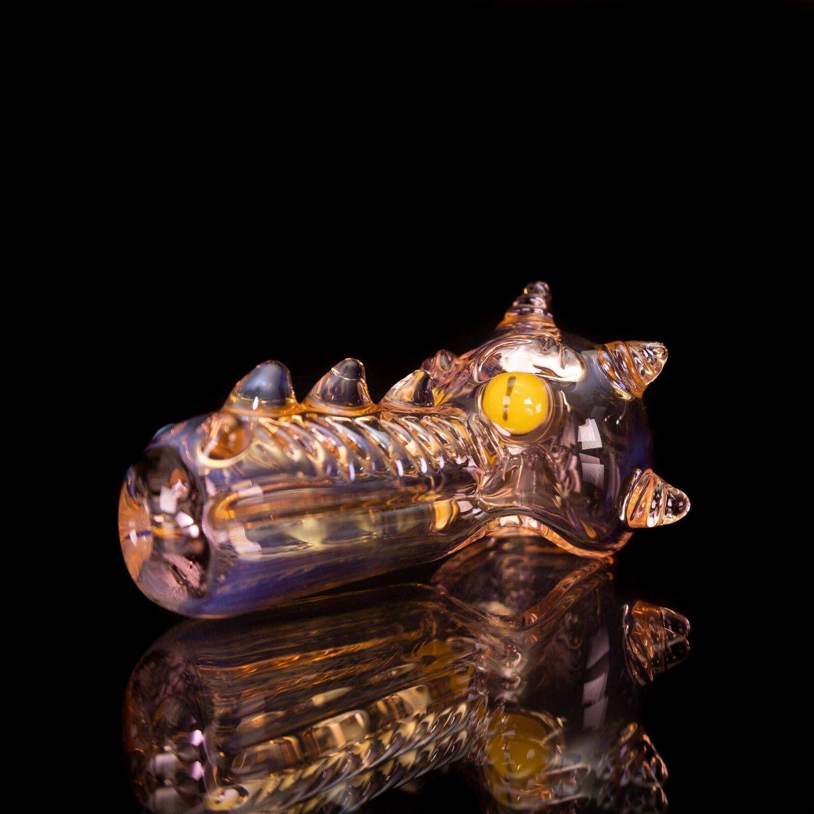 Fumed Amber Dragon Pipe