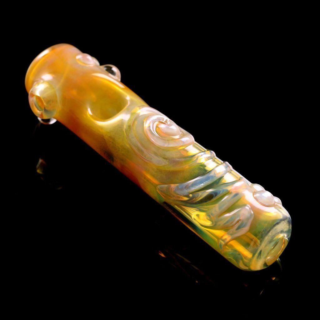 Fumed Pipe with Marbles and Swirls