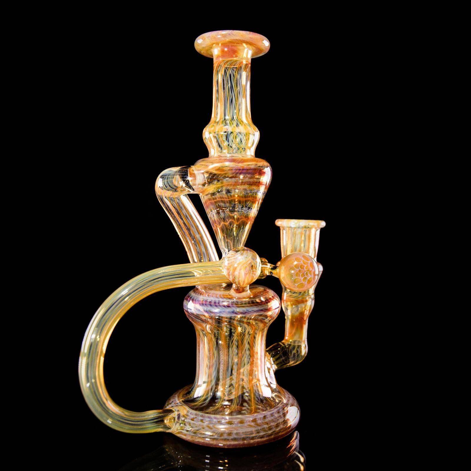 Glass Paradise – Striped & Fumed Recycler Rig #1