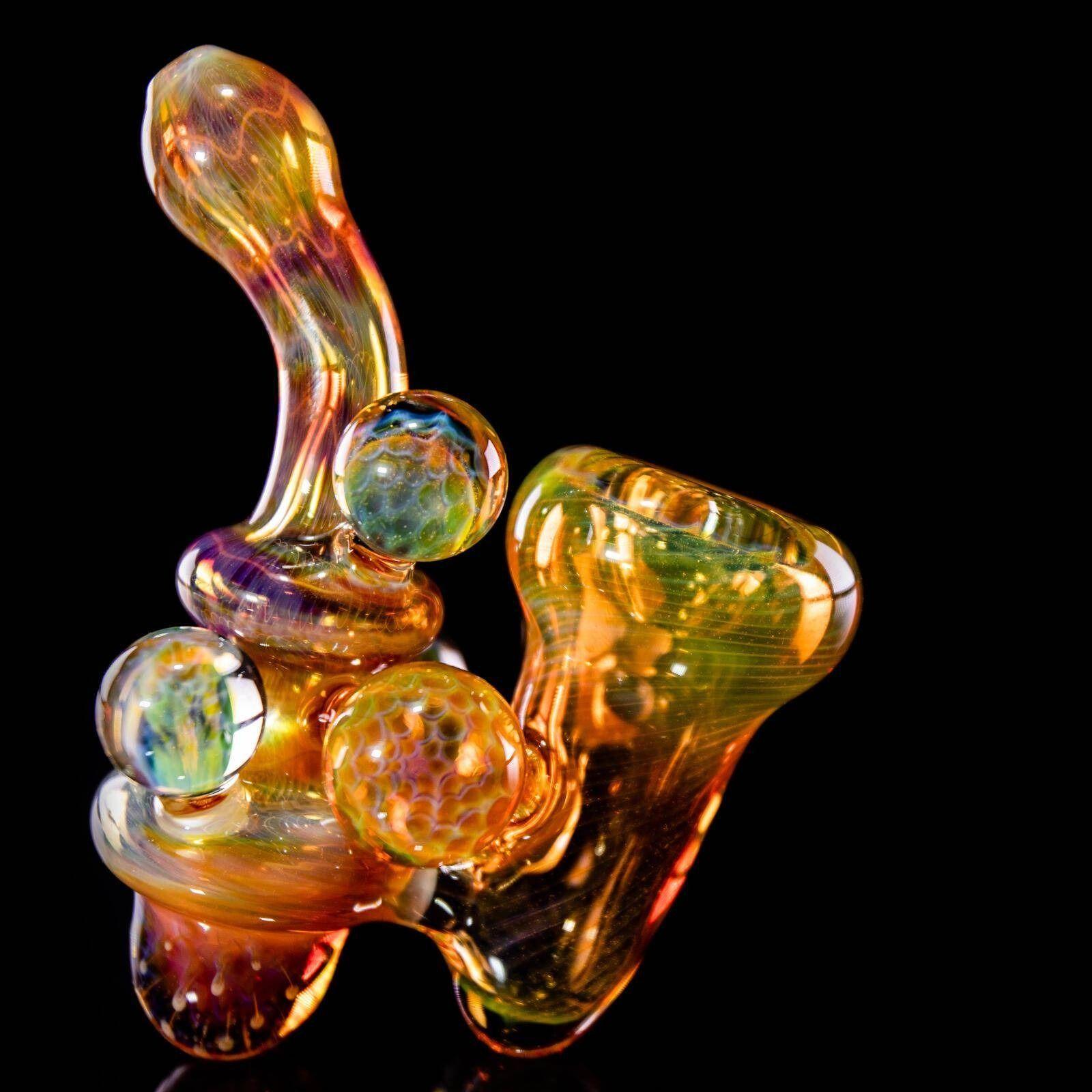 Glass Paradise – Striped & Fumed Sherlock Pipe #4