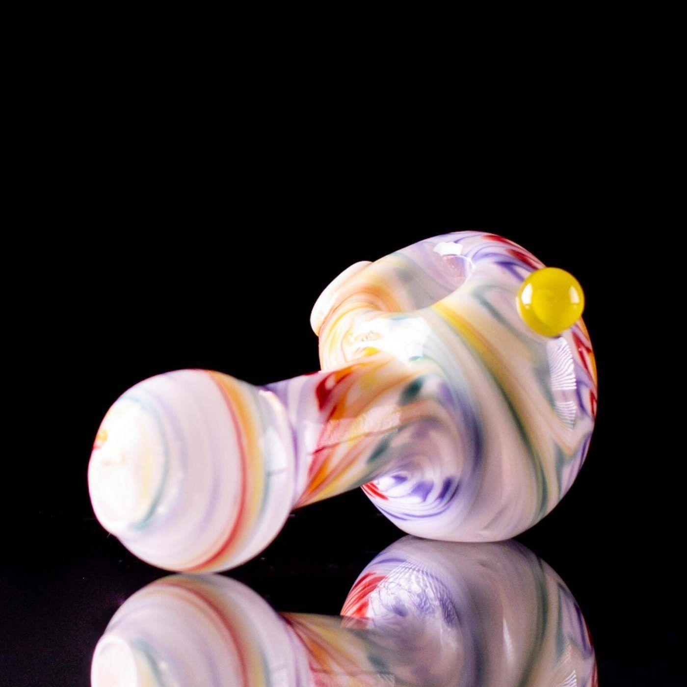 Hot Mess Glass – Light Rainbow mit Marble Spoon Pipe