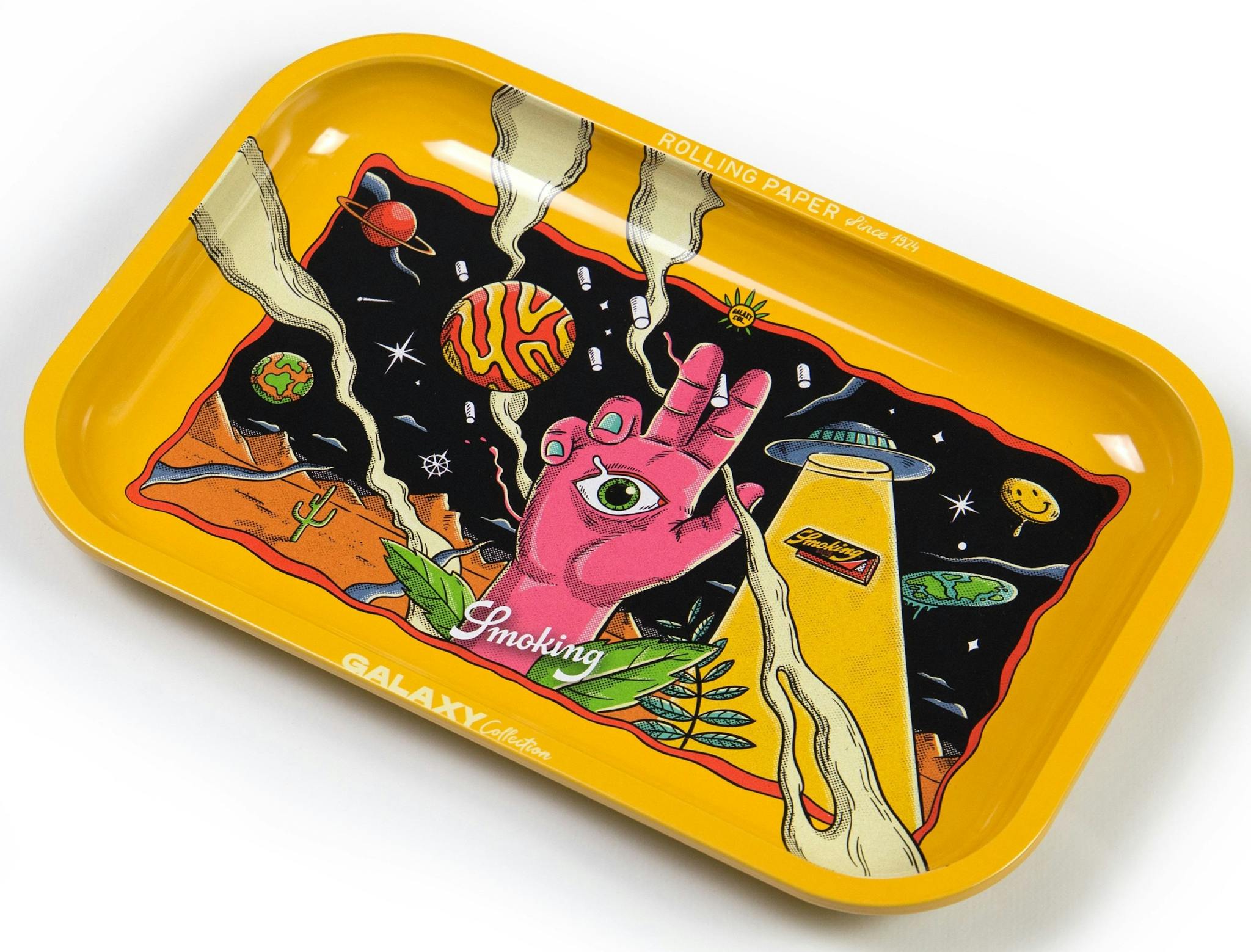 SMOKING ROLLING TRAY GALAXY EARTH 